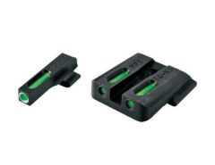 Truglo TFX Tritium/Fiber Optic Day/Night Sights, White Outline Front/Green Rear