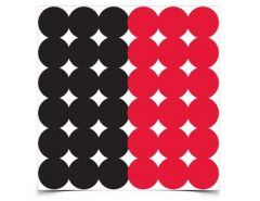 Birchwood Casey Dirty Bird Red and Black 1" Target Pasters, Package of 432