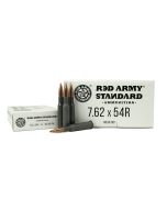 Red Army Standard 7.62x54R 148 GR FMJ, 500 RD CASE