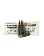 Red Army Standard 7.62x39 122 GR FMJ, 1000 RD CASE, NON-MAGNETIC BRASS JACKET